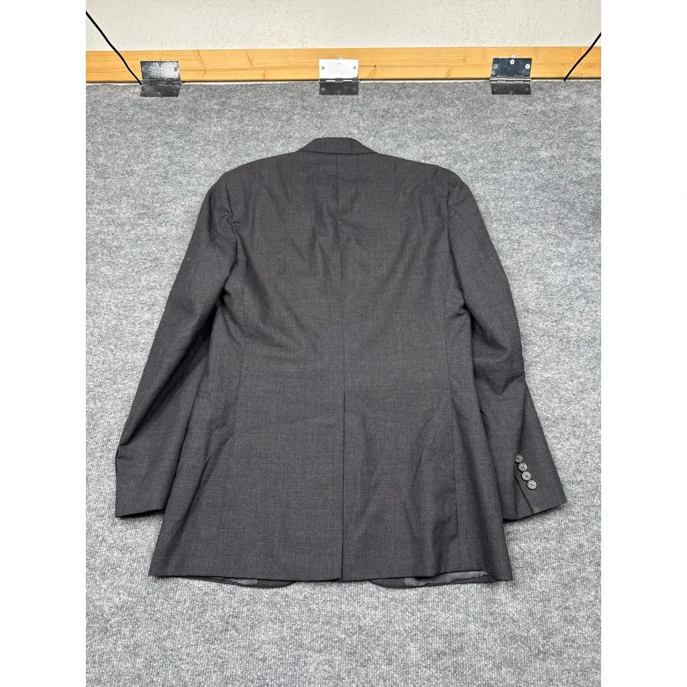Nordstrom Blazer Men 42R Charcoal Grey Good Tailored Two Button Made in USA‎